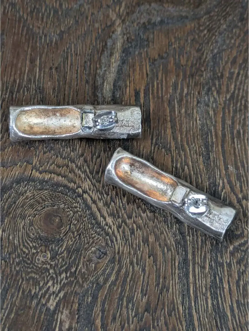 biche de bere oblong reworked stud earrings